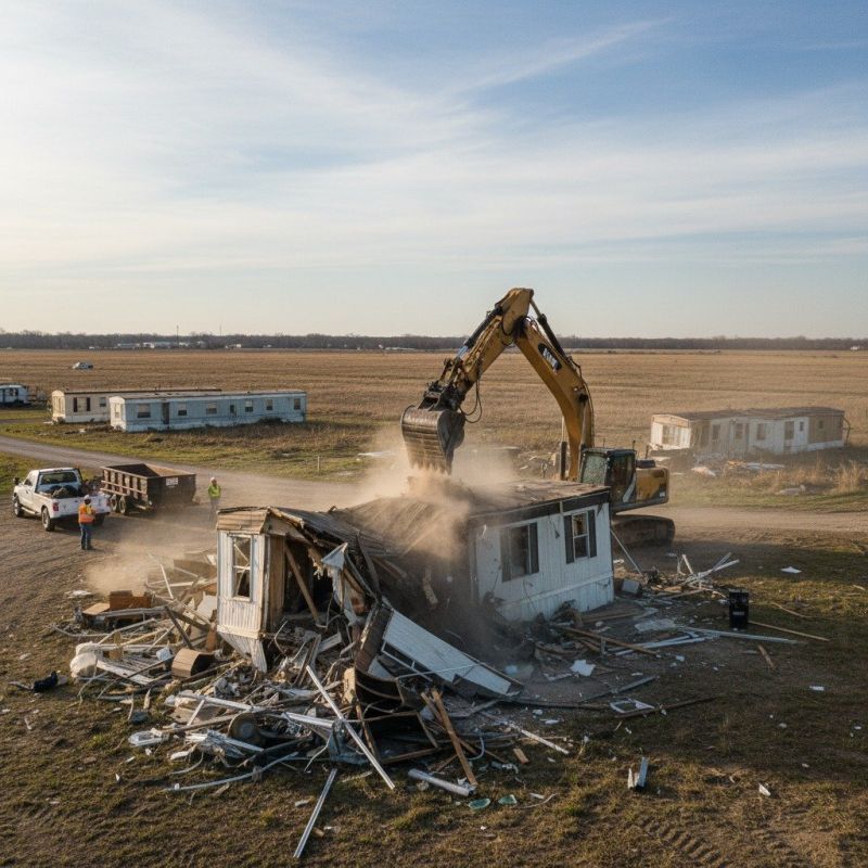 Double Wide Demolition in Sacramento, CA